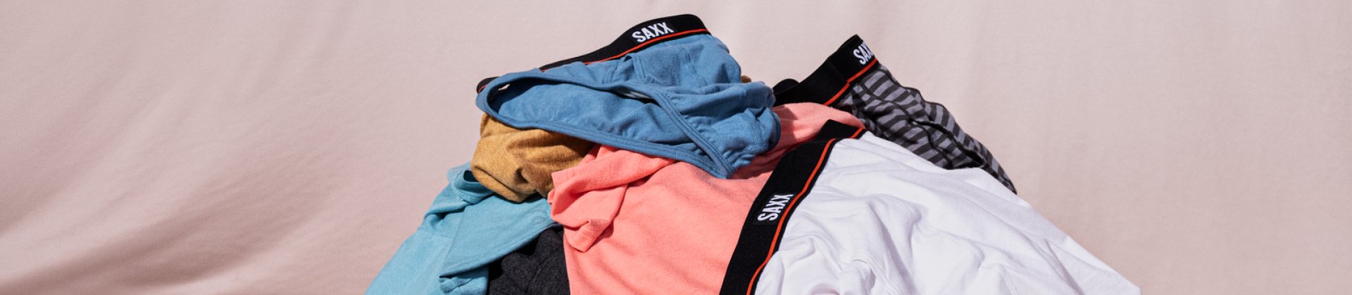 Big pile of colorful underwear and waistbands