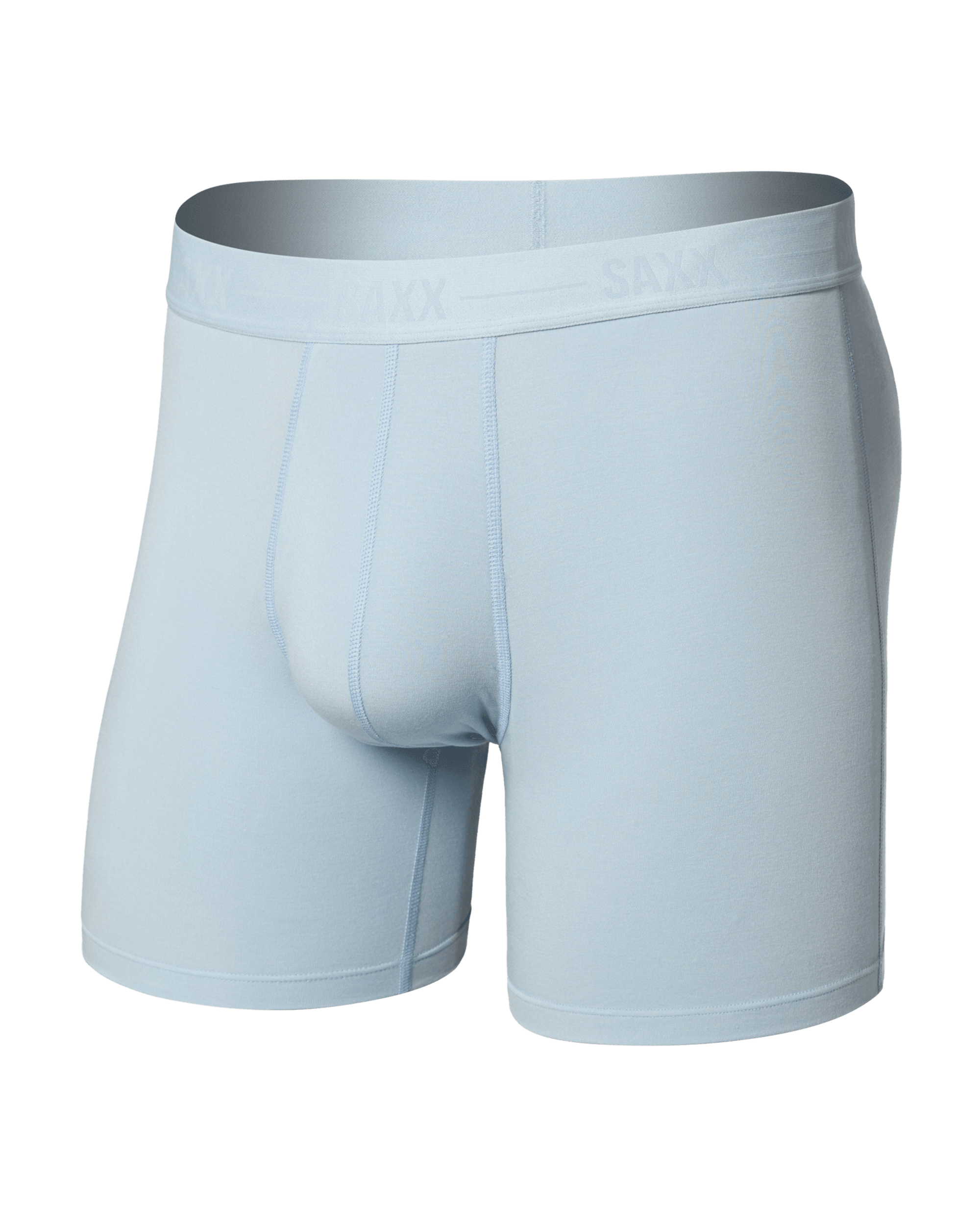 Front of Smooth Luxe Micro Modal Boxer Brief in Blue Fog