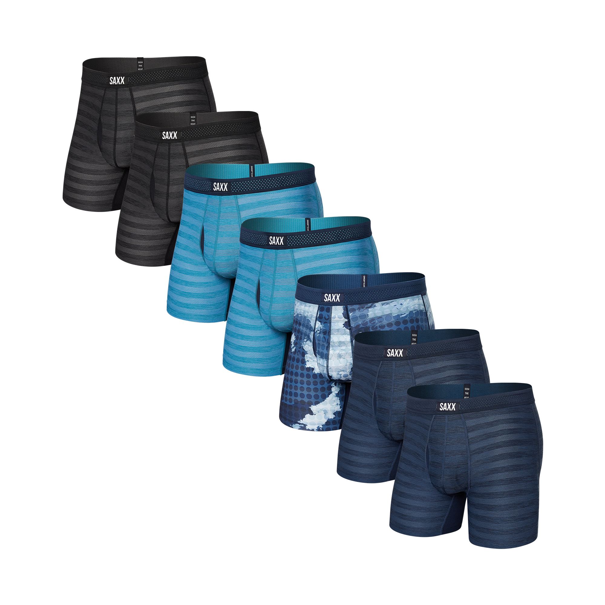 DropTemp Cooling Mesh Boxer Brief 7-Pack in Assorted Prints
