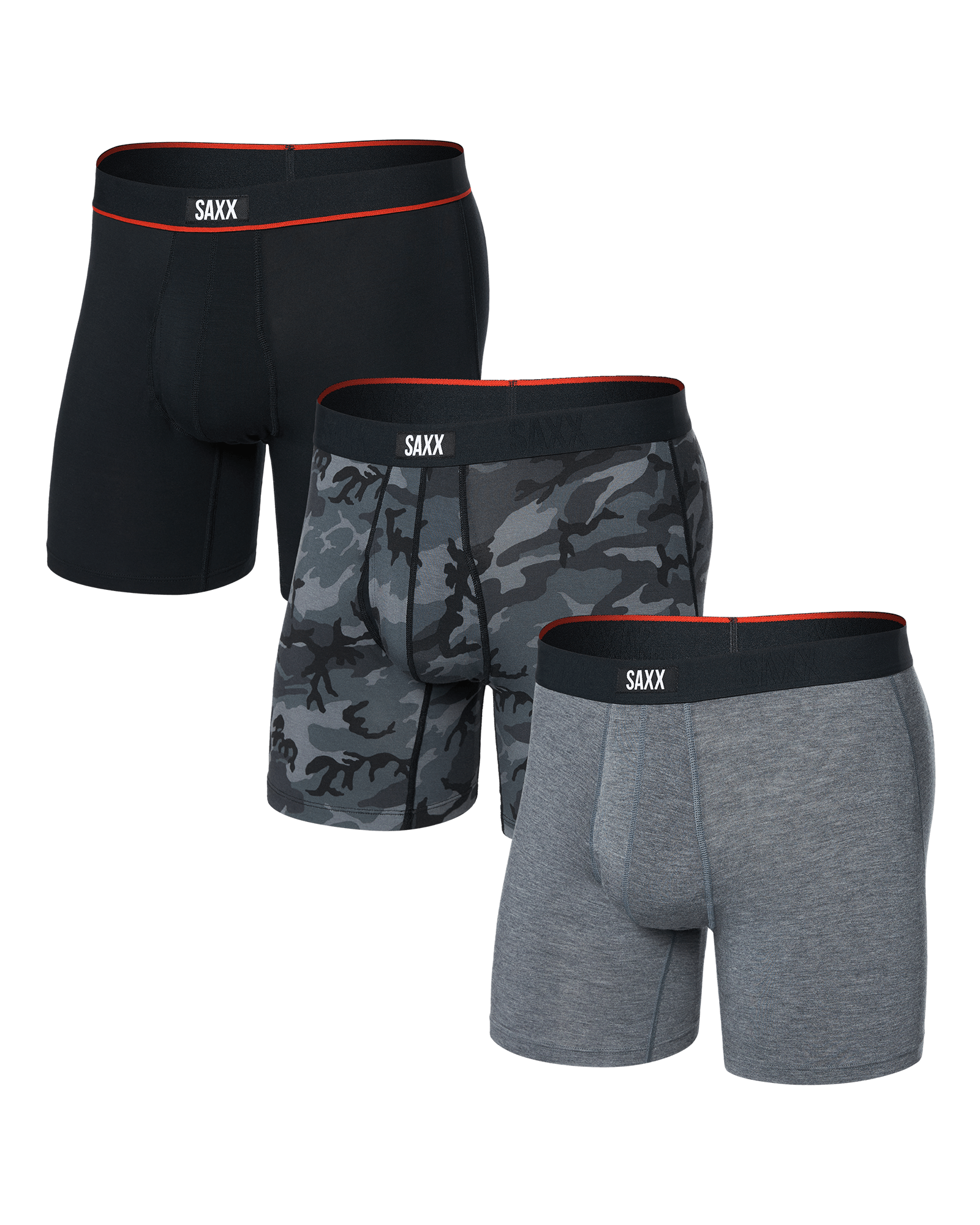 Saxx Underwear Hot Shot Boxer Brief Fly Water Camo Dark Ink Boxers en Saxx Underwear Hot Shot Boxer Brief Fly Water Camo Dark Ink Boxers en
