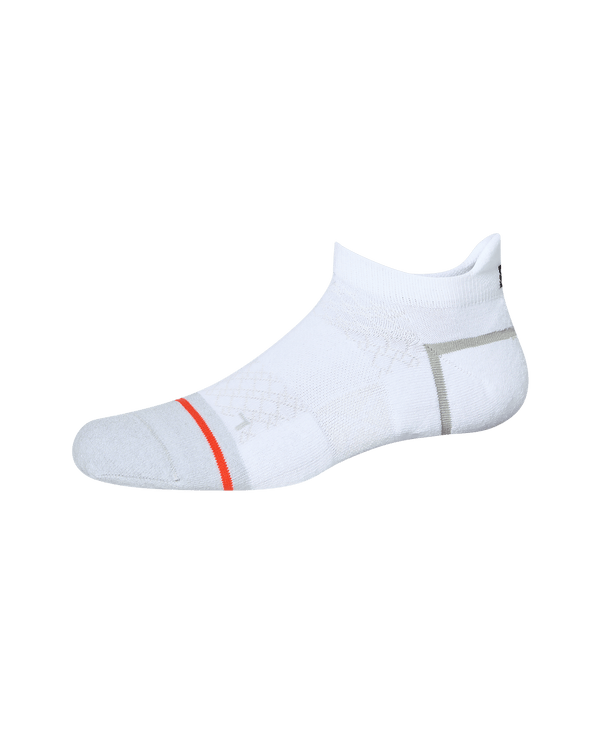 Front of Foot Hold Mid-Weight Low Show Sock in White