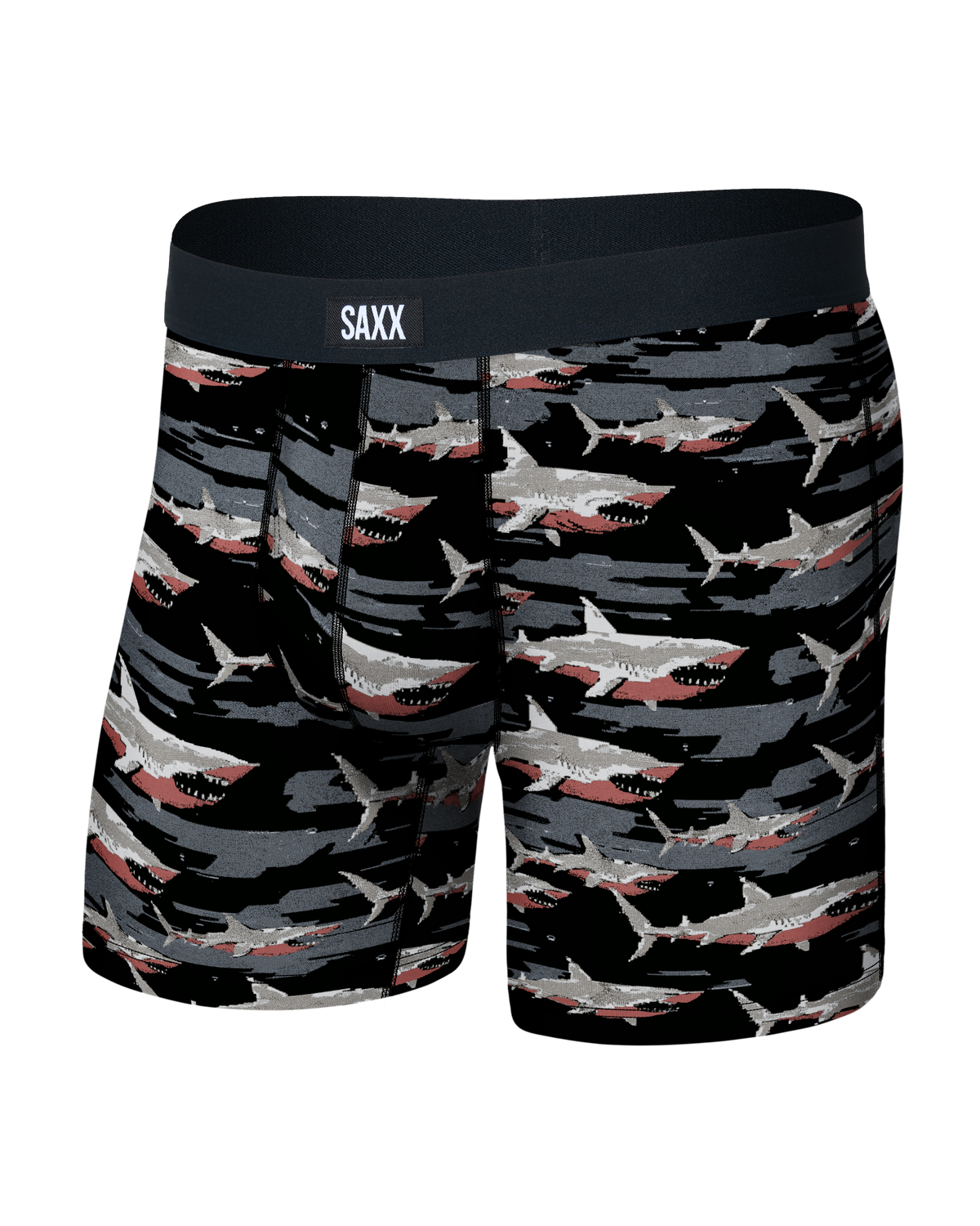 Front of Daytripper Comfort Stretch Boxer Brief in Big Byte-Black