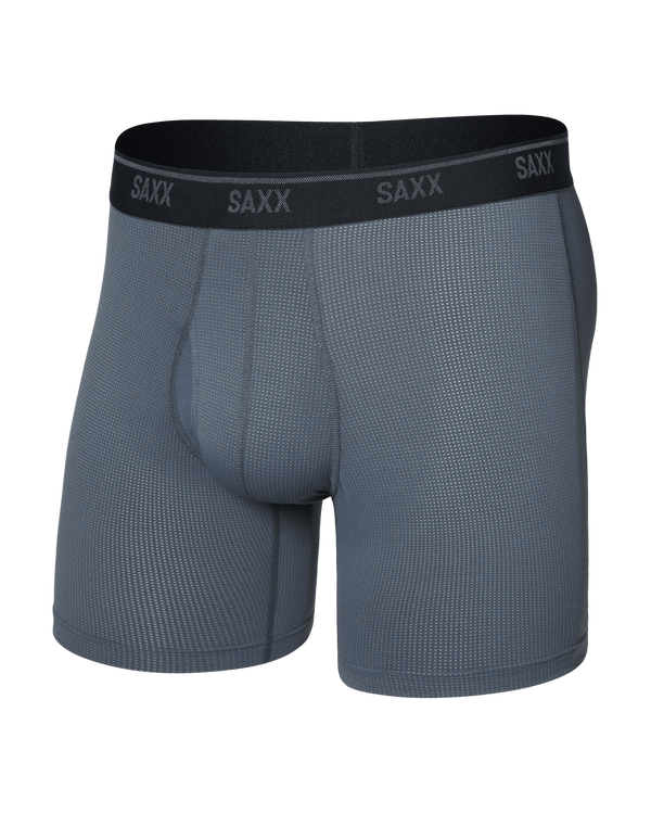 Front of Quest Quick-Dry Mesh Boxer Brief Fly in Turbulence