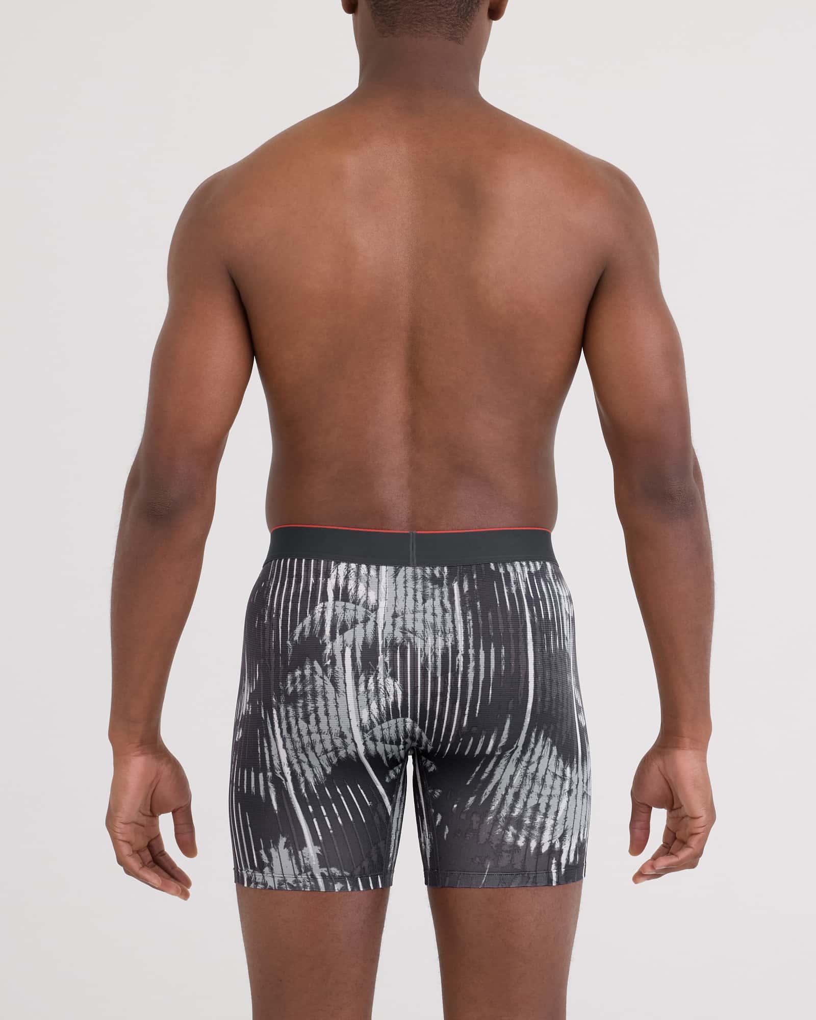 Back - Model wearing Multi-Sport Mesh Boxer Brief Fly in Palm Screen