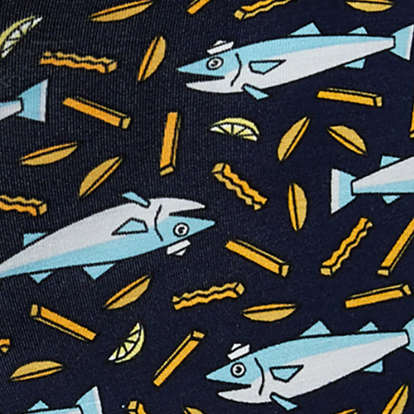 Swatch of Fish & Chips- Navy
