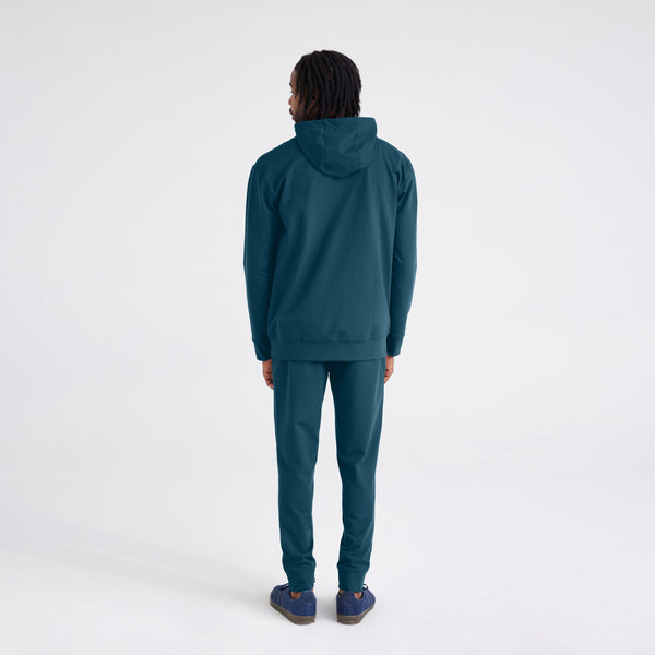 Back - Model wearing Trailzer Full Zip Hoodie and Trailzer Jogger in Storm