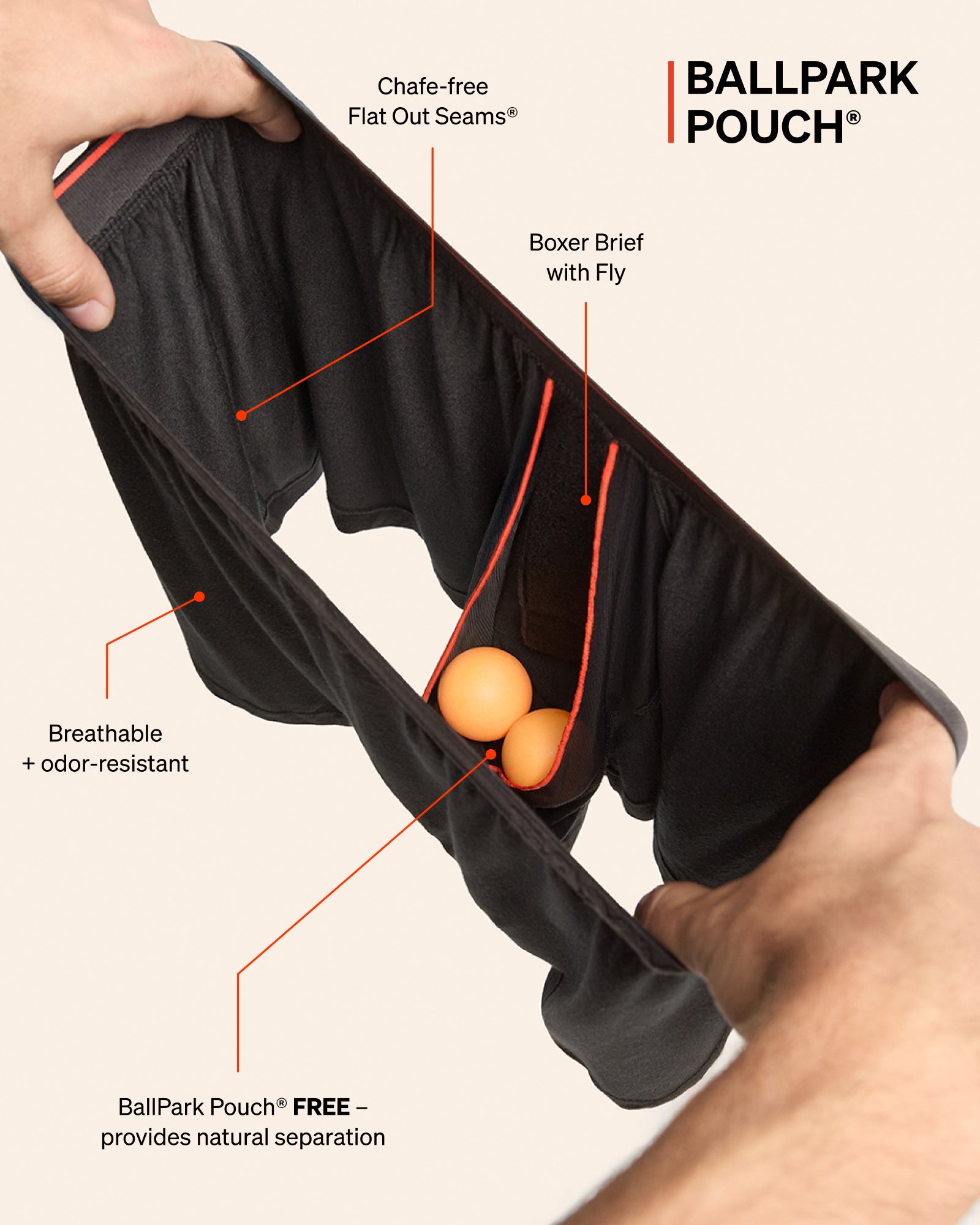 SAXX Underwear Snooze Boxer Short BallPark Pouch technology graphic