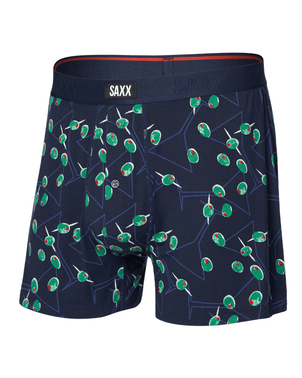 Front of Snooze Sleep Boxer Short in Olive You-Maritime