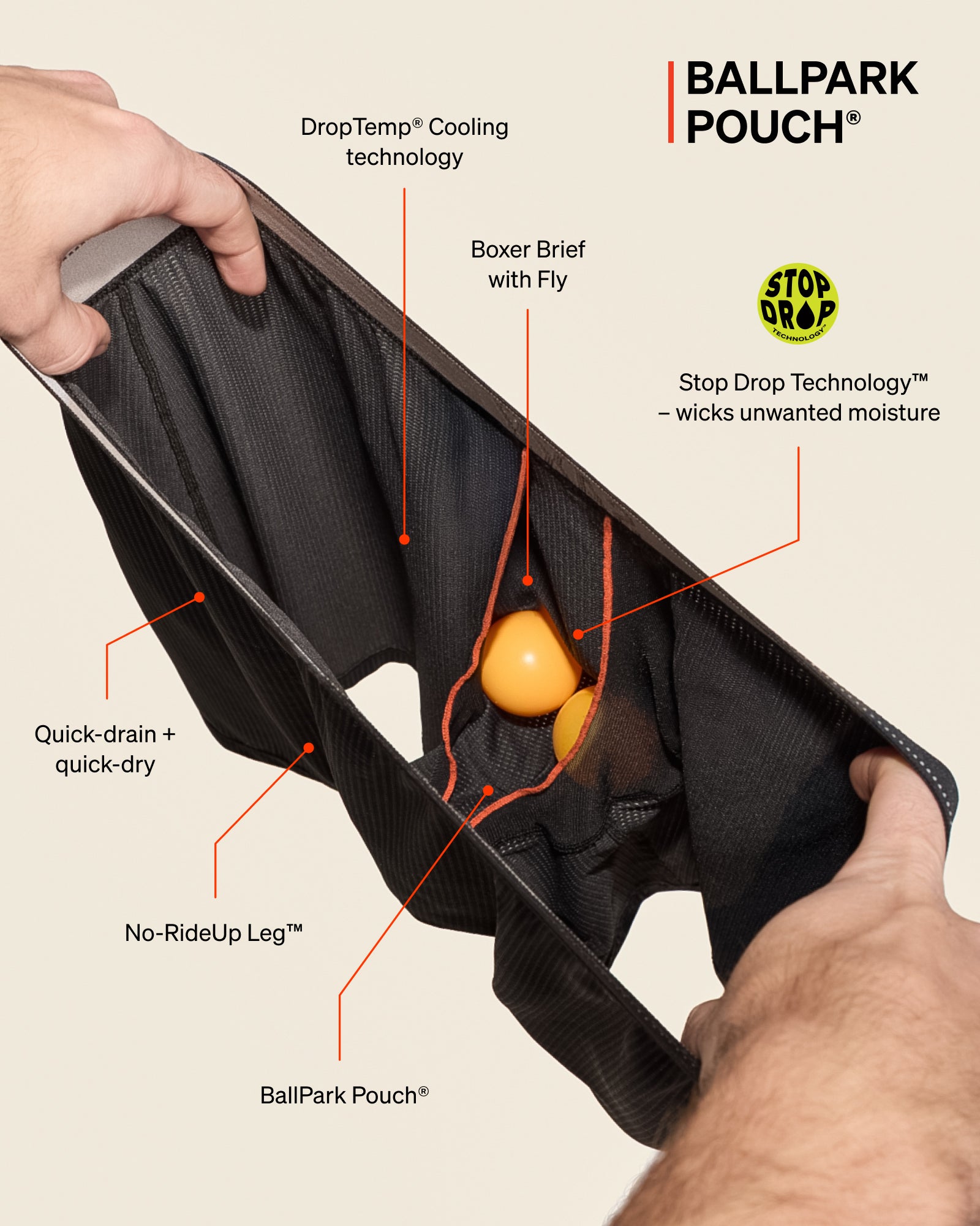 SAXX Underwear Quest Quick-Dry Mesh Boxer Short Technology Graphic