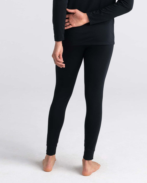 Back - Model wearing Roast Master Mid-Weight Bottom Fly in Black