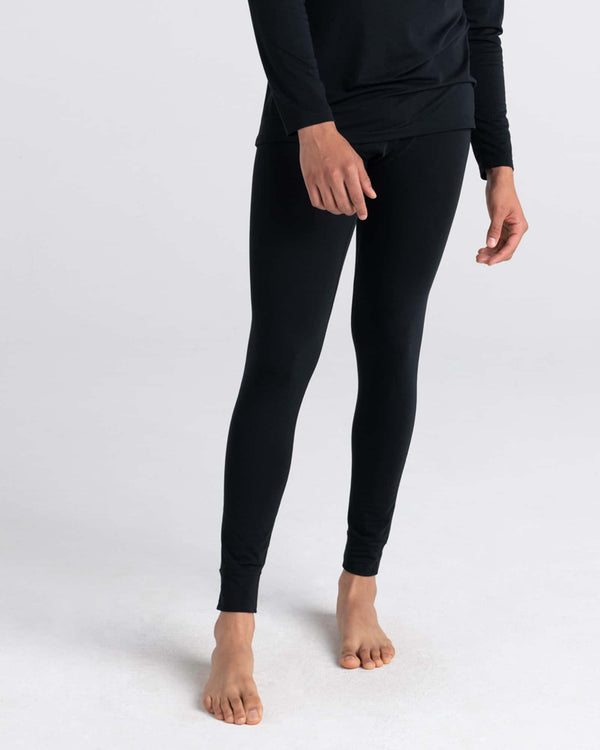 Front - Model wearing Roast Master Mid-Weight Bottom Fly in Black
