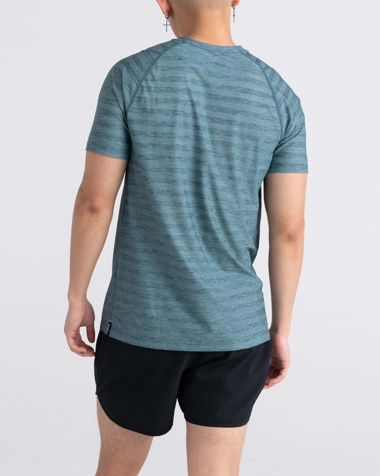 Back - Model wearing Hightail 2N1 Run Short 5" in Black