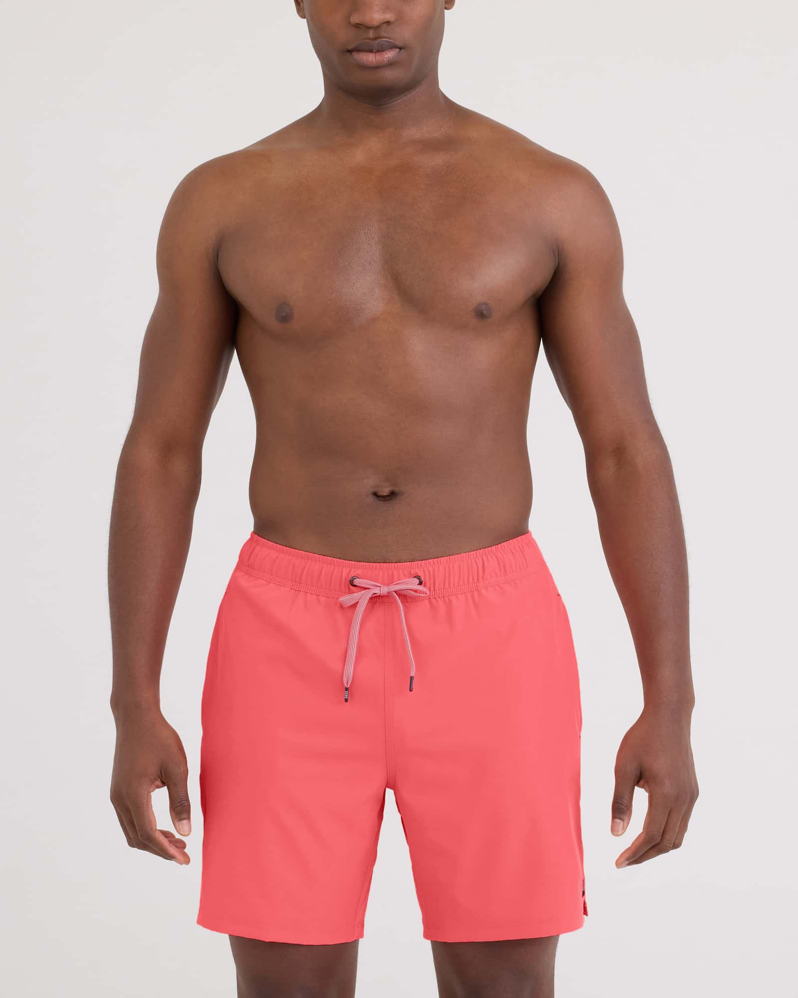 Front - Model wearing Oh Buoy 2N1 Volley 7" in Coral Pop