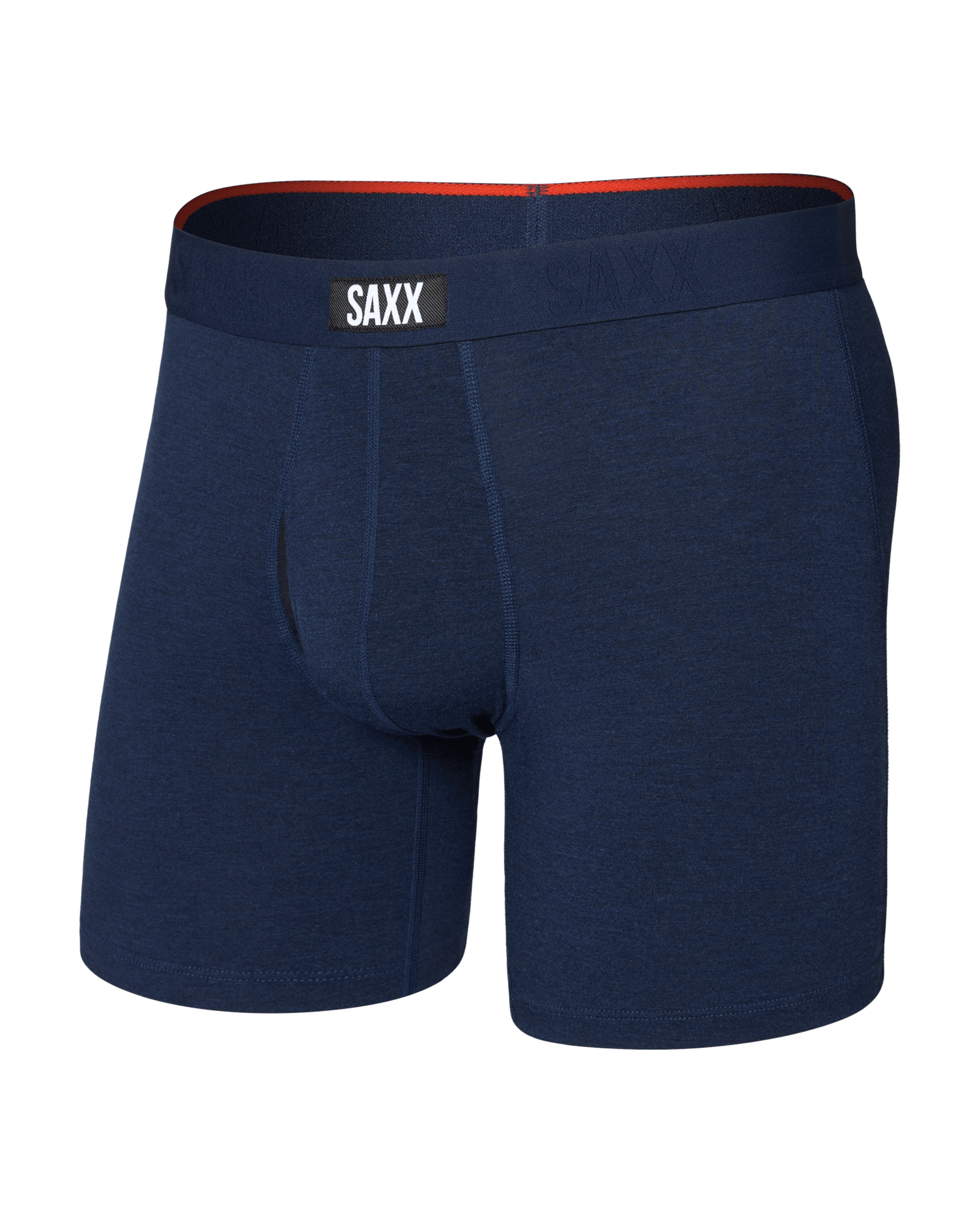 Front of  Vibe Xtra Soft Comfort Boxer Brief Fly in Dark Navy Heather