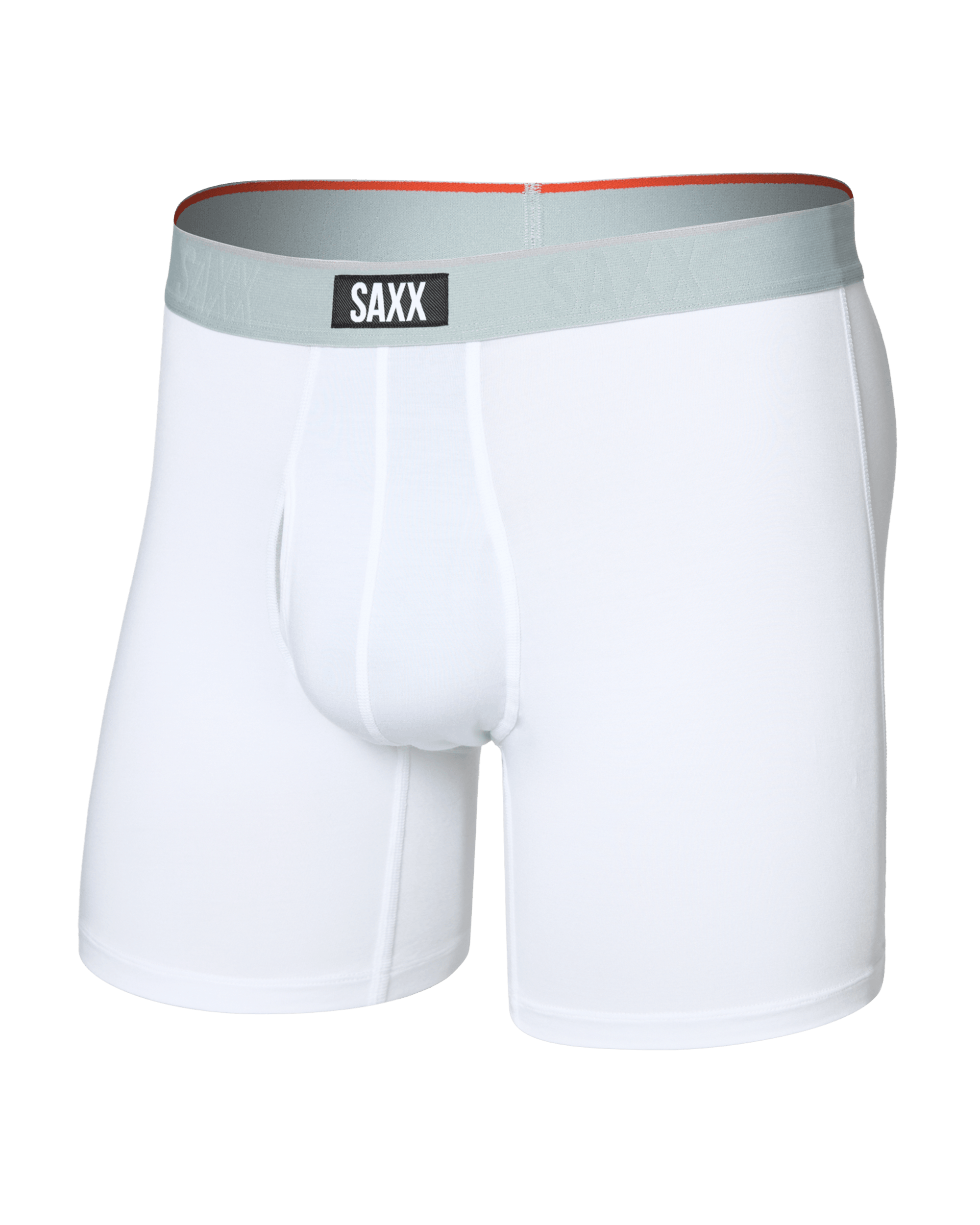 Front of Vibe Xtra Soft Comfort Boxer Brief Fly in White
