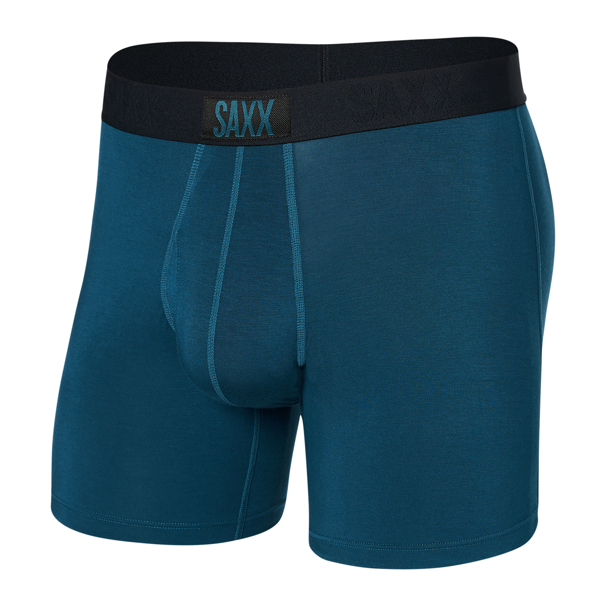 Front of Ultra Super Soft Boxer Brief Fly in Deep Ocean