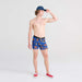 Front - Model wearing Ultra Boxer Brief in Super Eagle- Sapphire