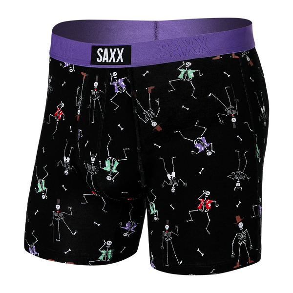 Saxx Vibe Boxer Brief, Dancing Skellies Black, SXBM35-DSB