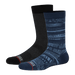Front of Whole Package 2-Pack Crew Sock in Shade Stripe/Black Heather