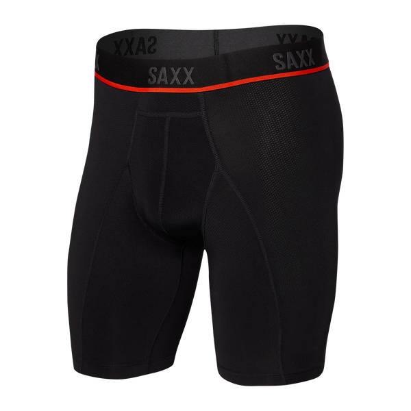 SAXX Men's Underwear Long Leg Boxer Briefs – KINETIC Light-Compression Mesh  Long Leg Boxer Briefs with Built-in Pouch Support