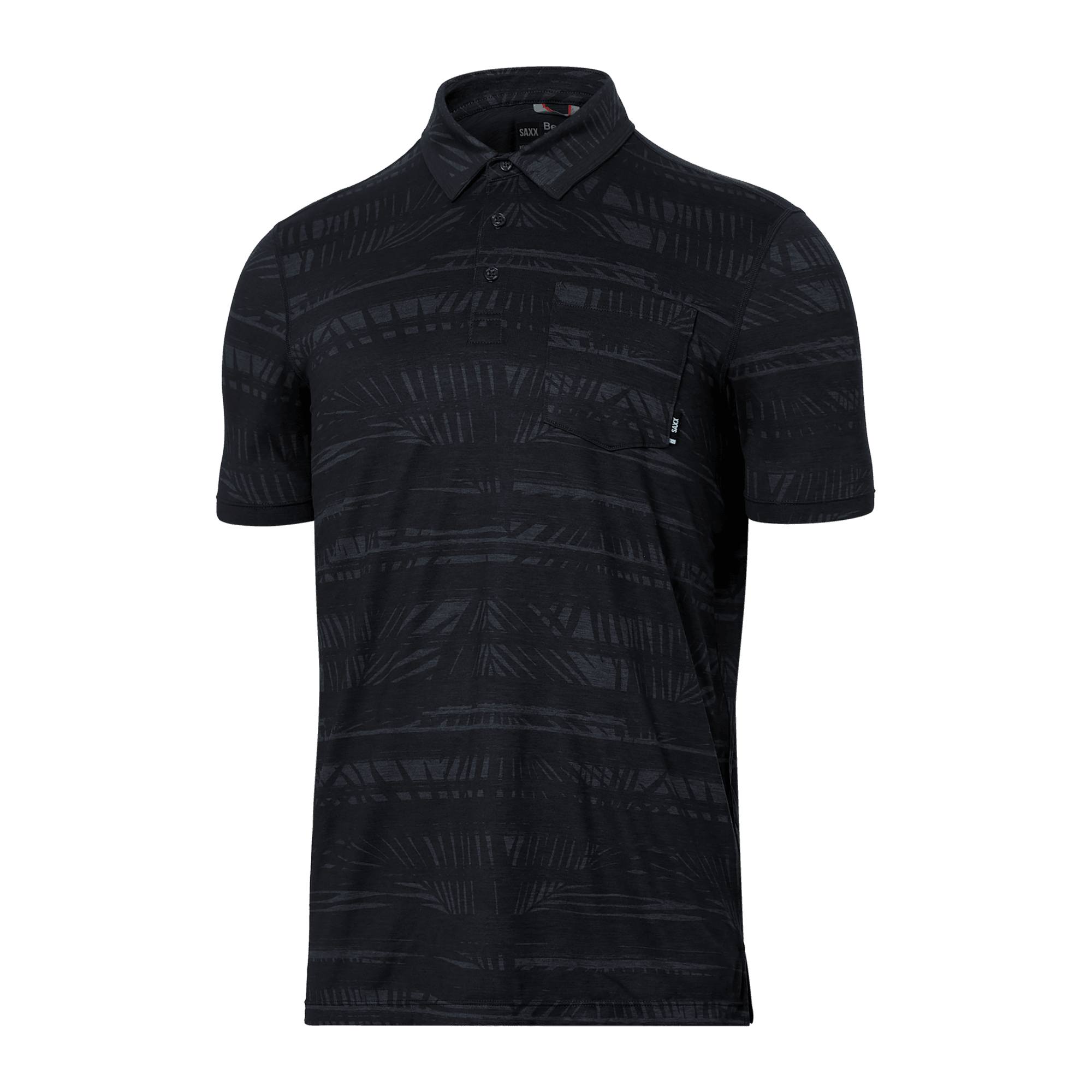 Front of DropTemp All Day Cooling Polo in Shade Stripe- Turbulence