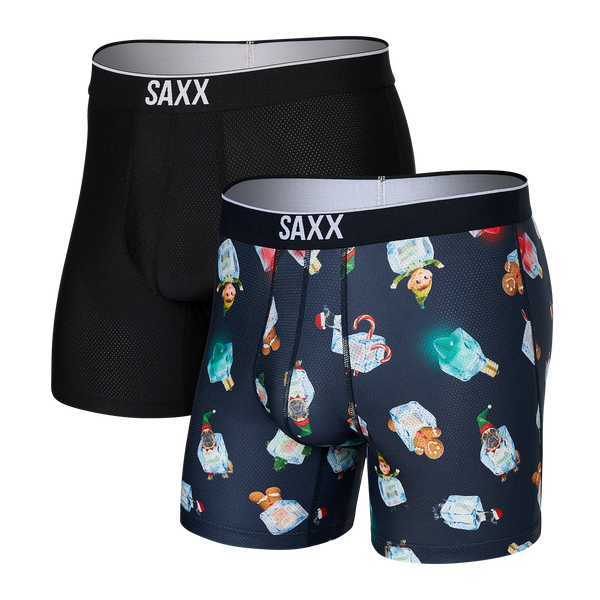 Volt 2-Pack Boxer Brief - Holidays On Ice/Black