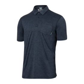Front of Droptemp All Day Cooling  Polo in Turbulence Heather