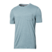 Front of DropTemp All Day Cooling Short Sleeve Tee in Light Aqua Heather