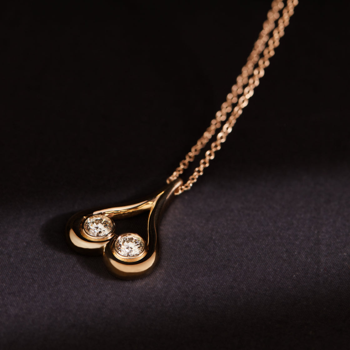 Upside Down Heart Necklace