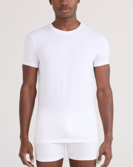 a man wearing a white shirt