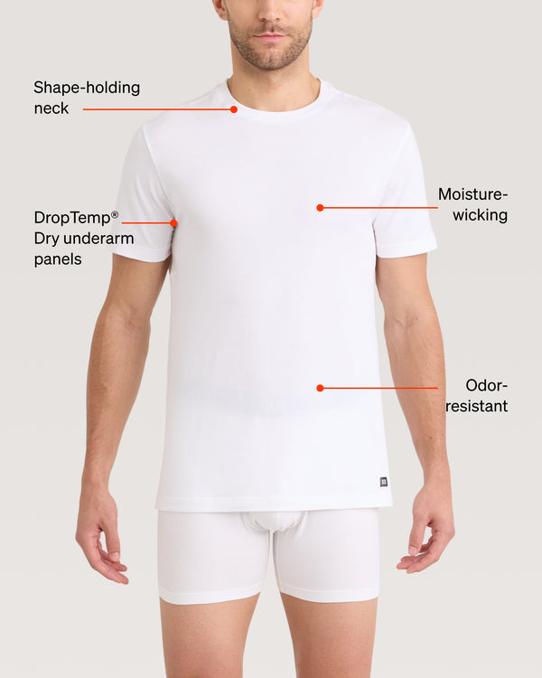 SAXX Underwear DropTemp Dry Cotton Short Sleeve Crew technology graphic