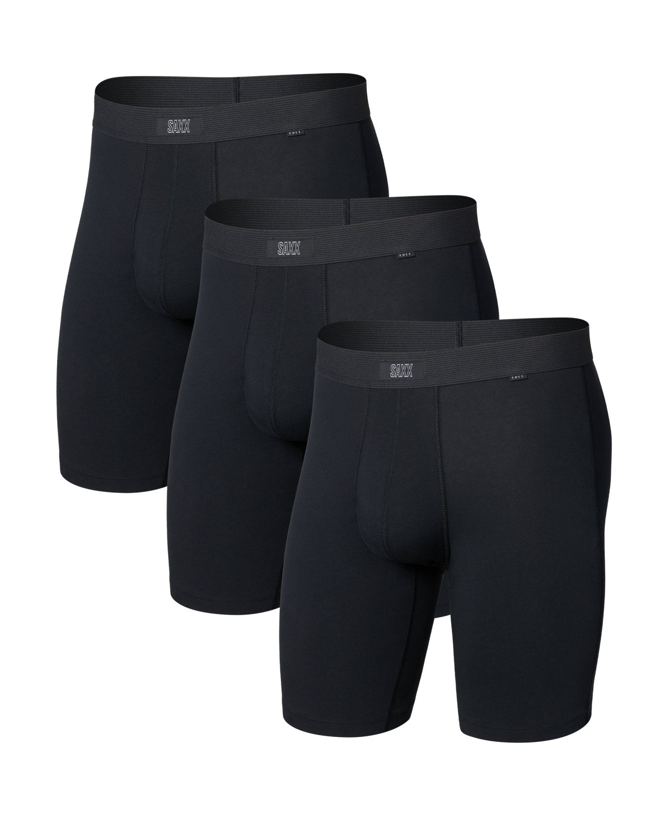 SAXX FREE 24Seven Cotton Long Leg (3 Pack) - Black | SAXX Underwear