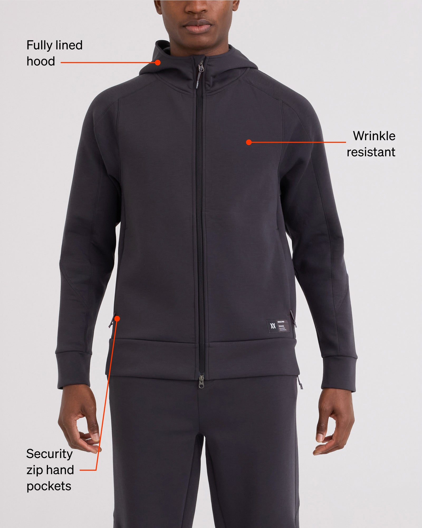 SAXX Phase Full-Zip Hoodie technology graphic