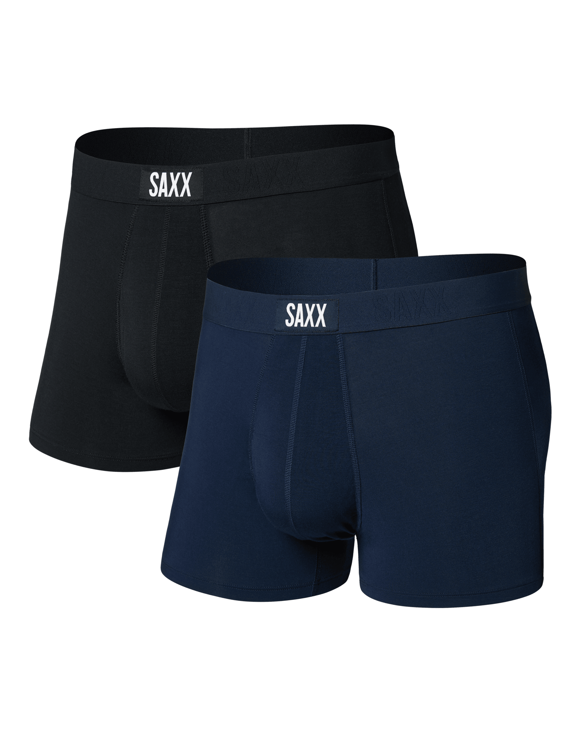 Front of Ultra Super Soft Trunk Fly 2Pk in Black/Navy