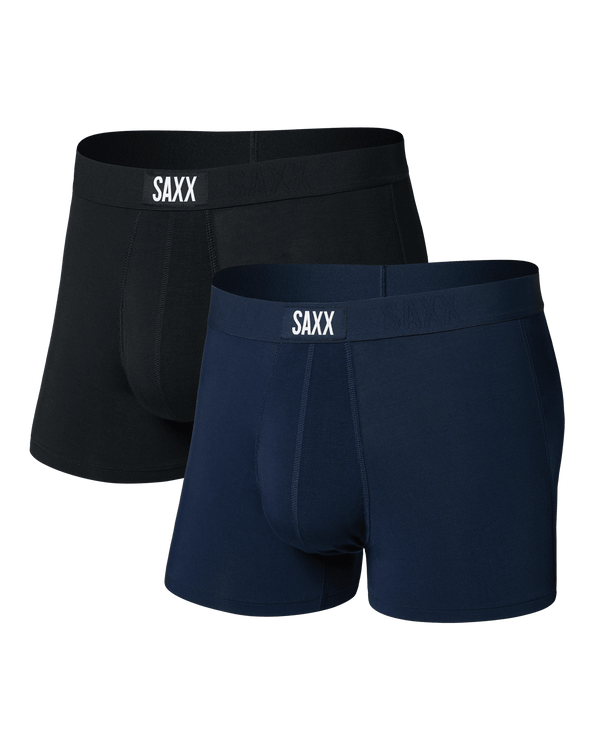Front of Ultra Super Soft Trunk Fly 2Pk in Black/Navy