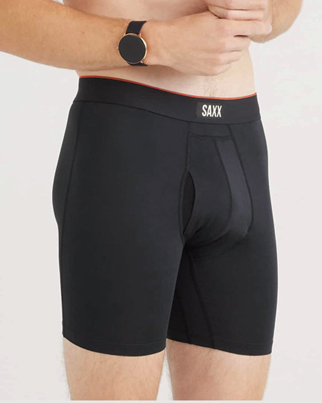 Saxx Underwear Boxer Uomo – Modello Kinetic HD, Gamba Lunga – Con Scomparto BallPark Pouch – Vestibilità Semi-compressiva, Traspirante