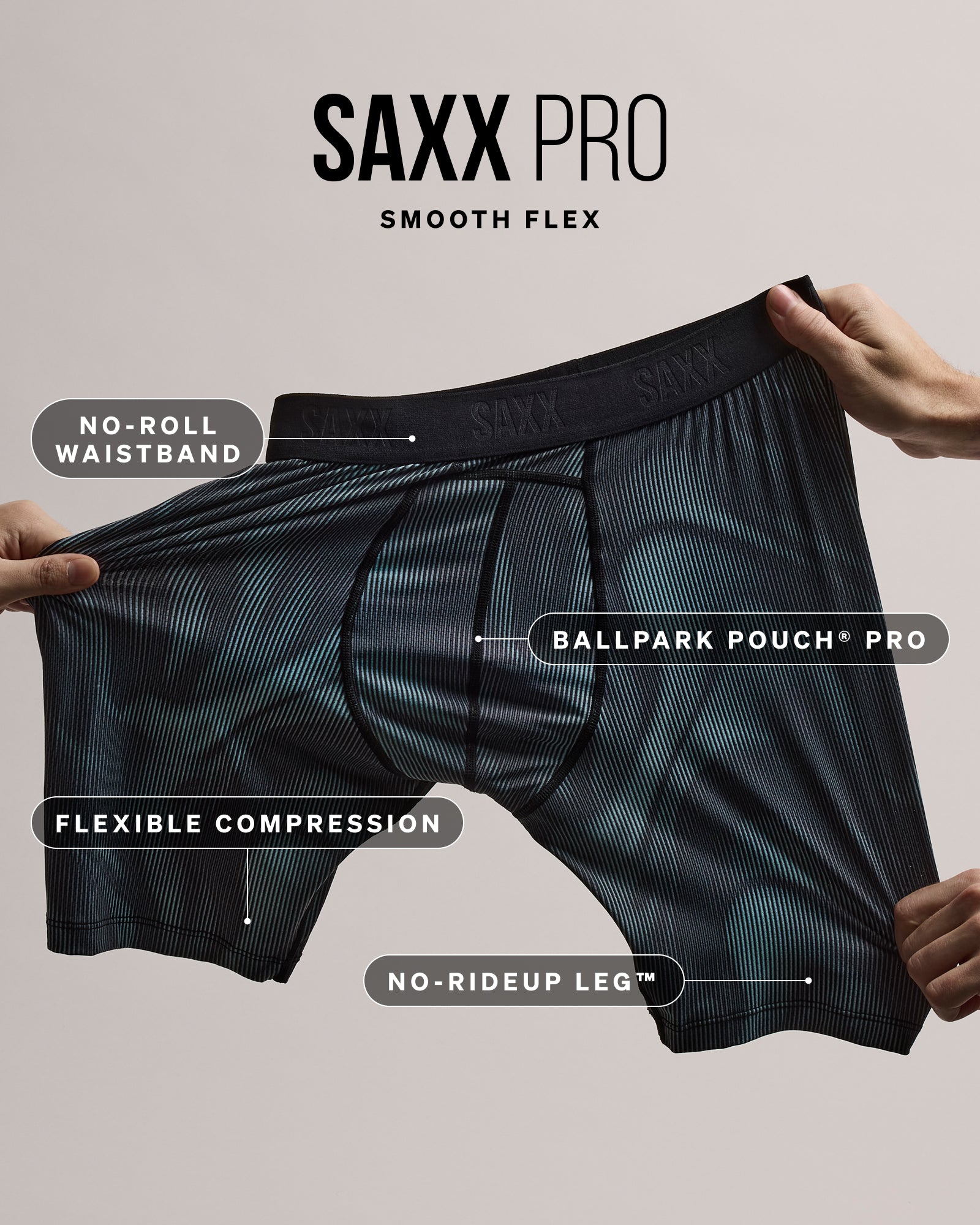 SAXX Underwear Smooth Flex technology graphic