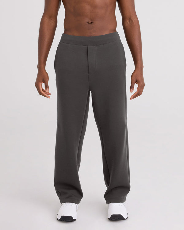 Front - Model wearing Phase Pants in Dark Grey