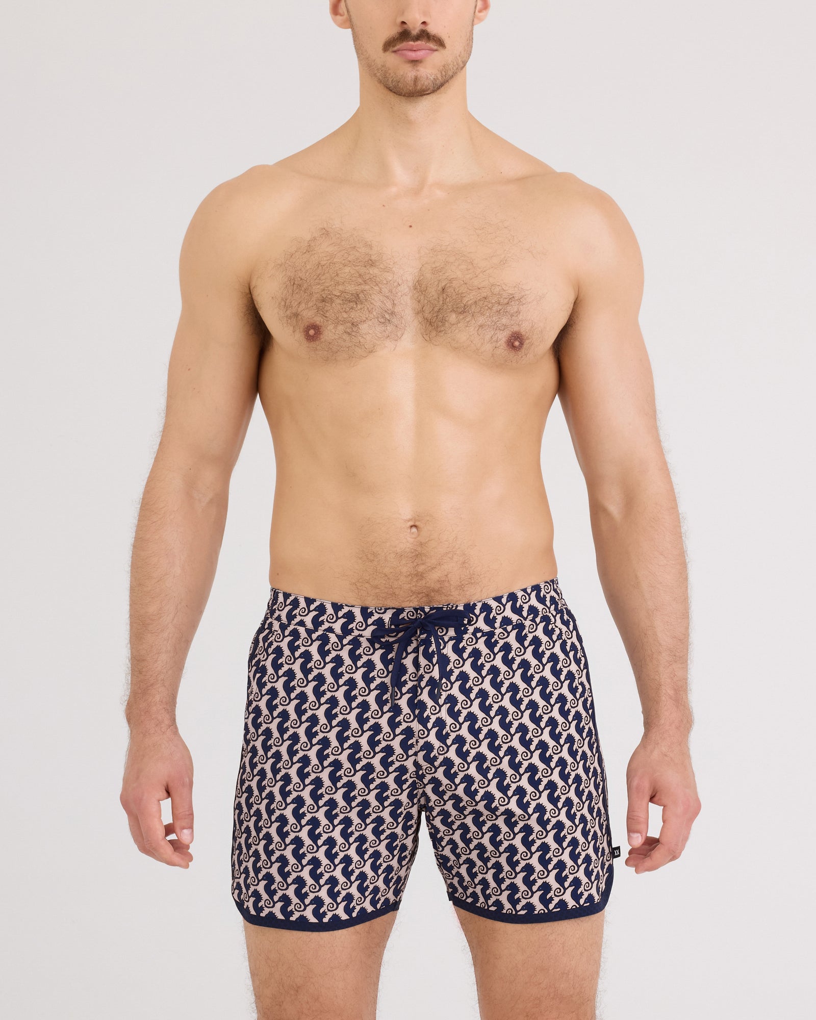 Harbormaster 2N1 Hybrid Swim Short - Seahorse Chain-LightCoral