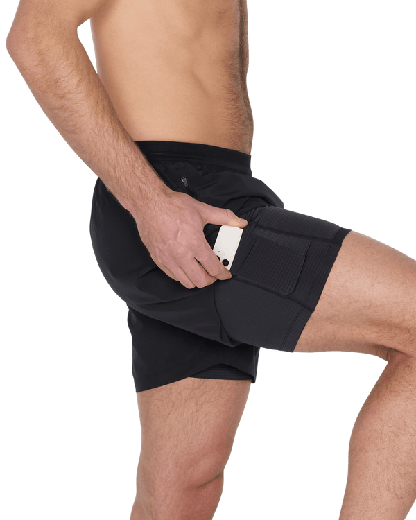 Technical Feature of Run For All 2N1 Short 5" in Black