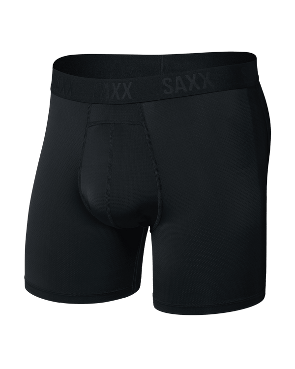 Front of Smooth Flex Light Compression Boxer Brief in Black