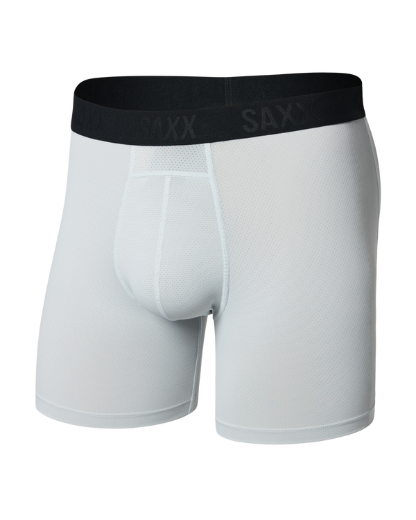 Front of Smooth Flex Light Compression Boxer Brief in Pearl Grey