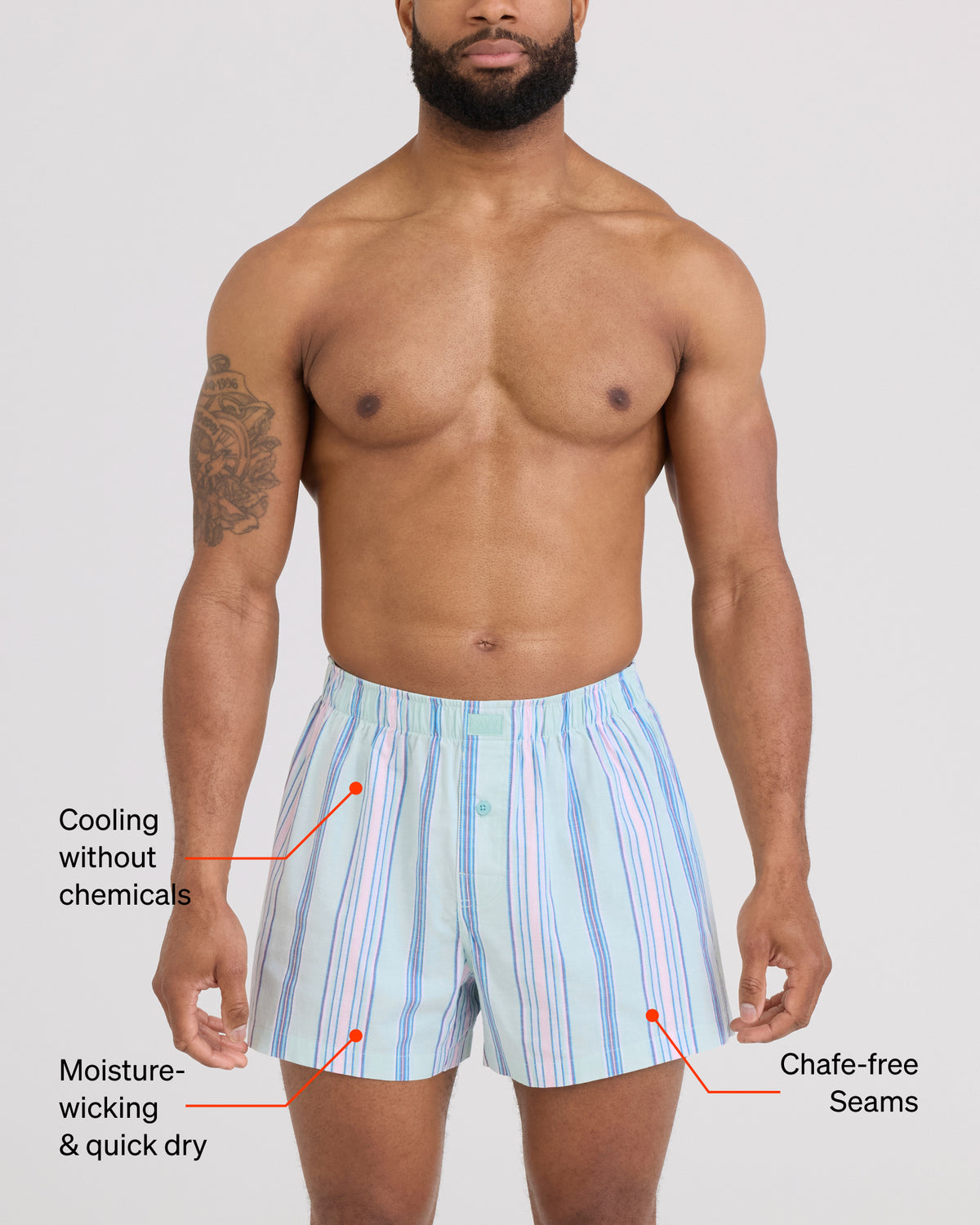 SAXX Underwear DropTemp Cooling Cotton Boxer Short technology graphic