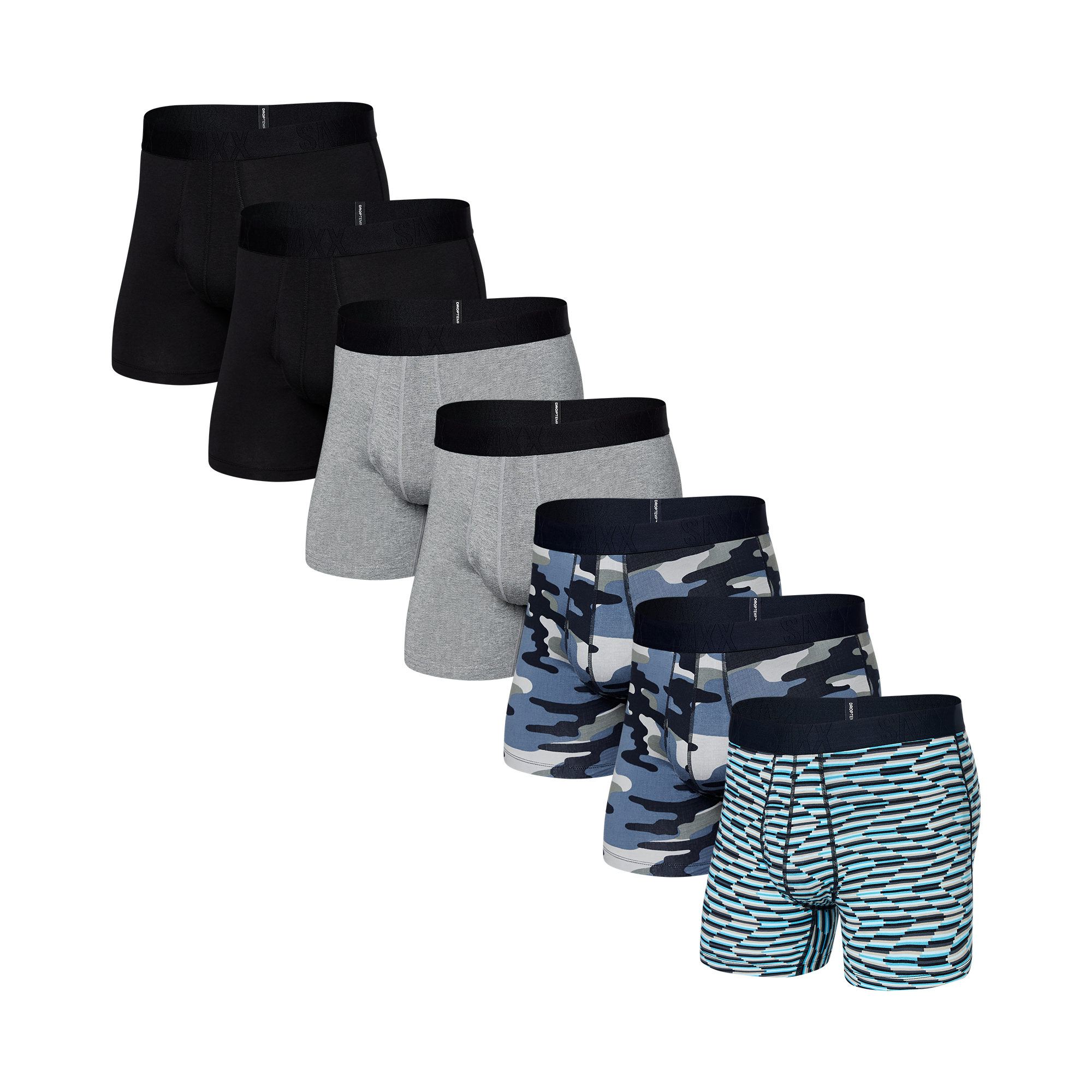 DropTemp Cooling Cotton Boxer Brief 7-Pack in Assorted Prints