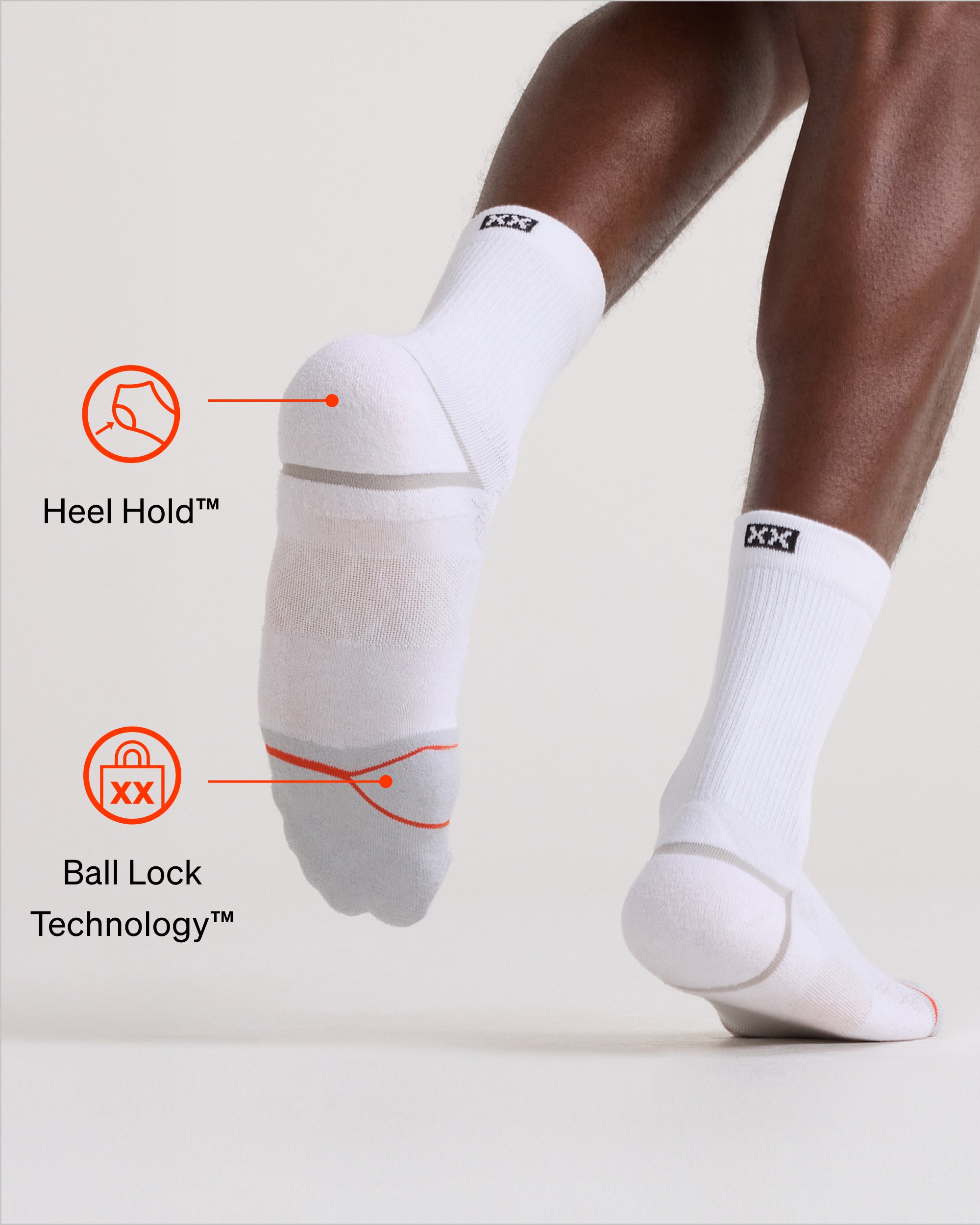 Ball Lock Performance Crew Sock - Black | SAXX Underwear