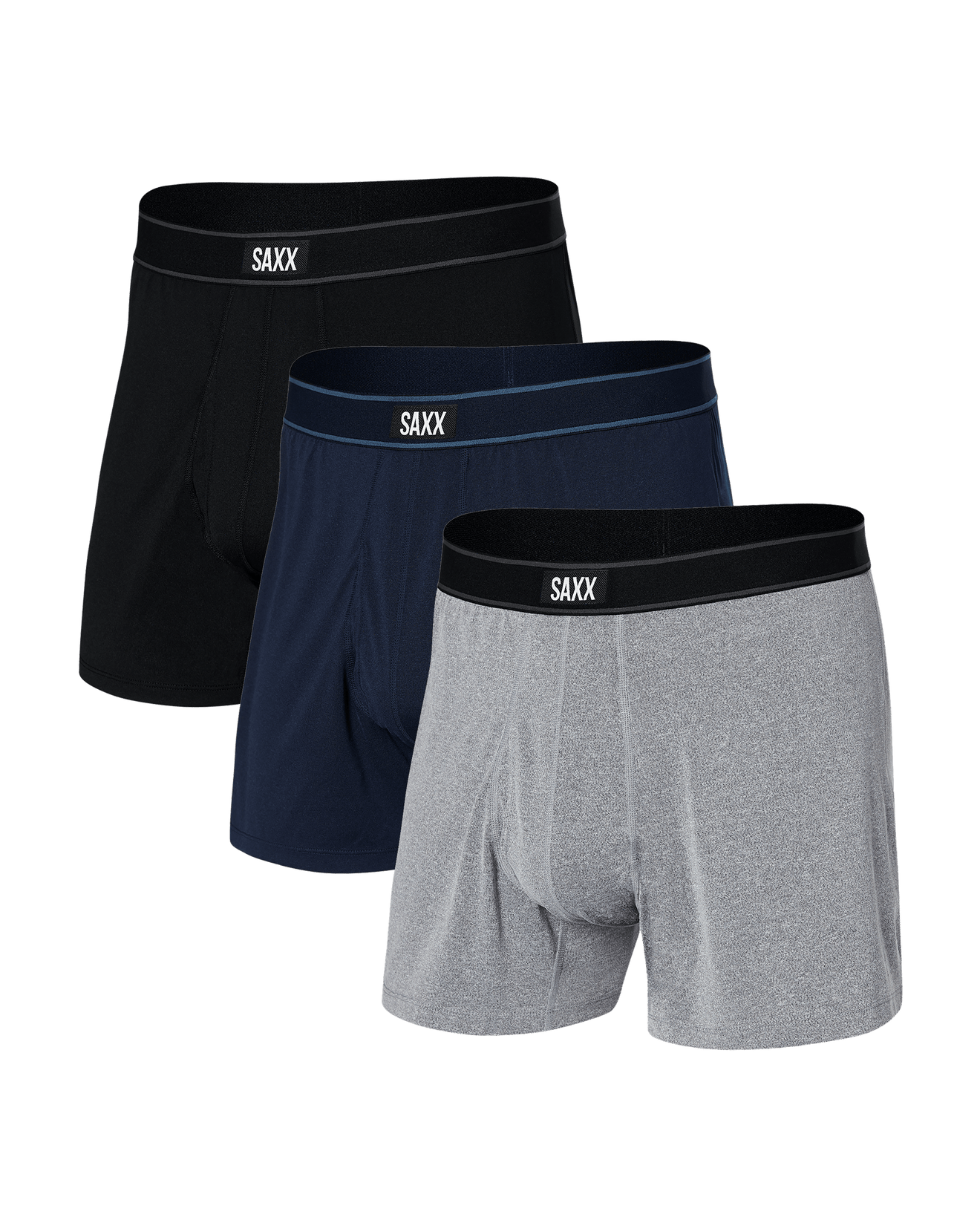 Daytripper Comfort Stretch Boxer Short - Black/Navy Heather/Grey