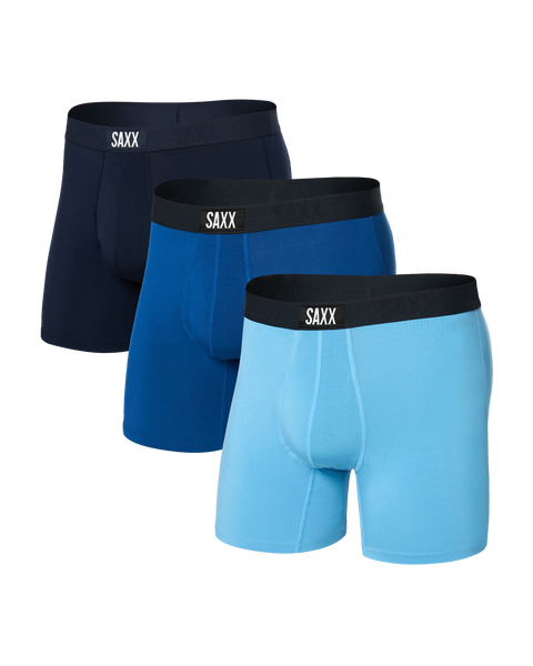 Boxer In Raso Blu Navy, Taglia X/Grande (vita 42-44 Pollici), Comodi E Morbidi, Lavabili In Lavatrice