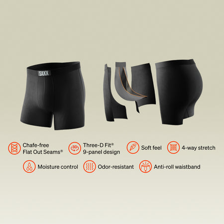 Vibe Xtra Soft Comfort Boxer Brief - Black | SAXX Underwear