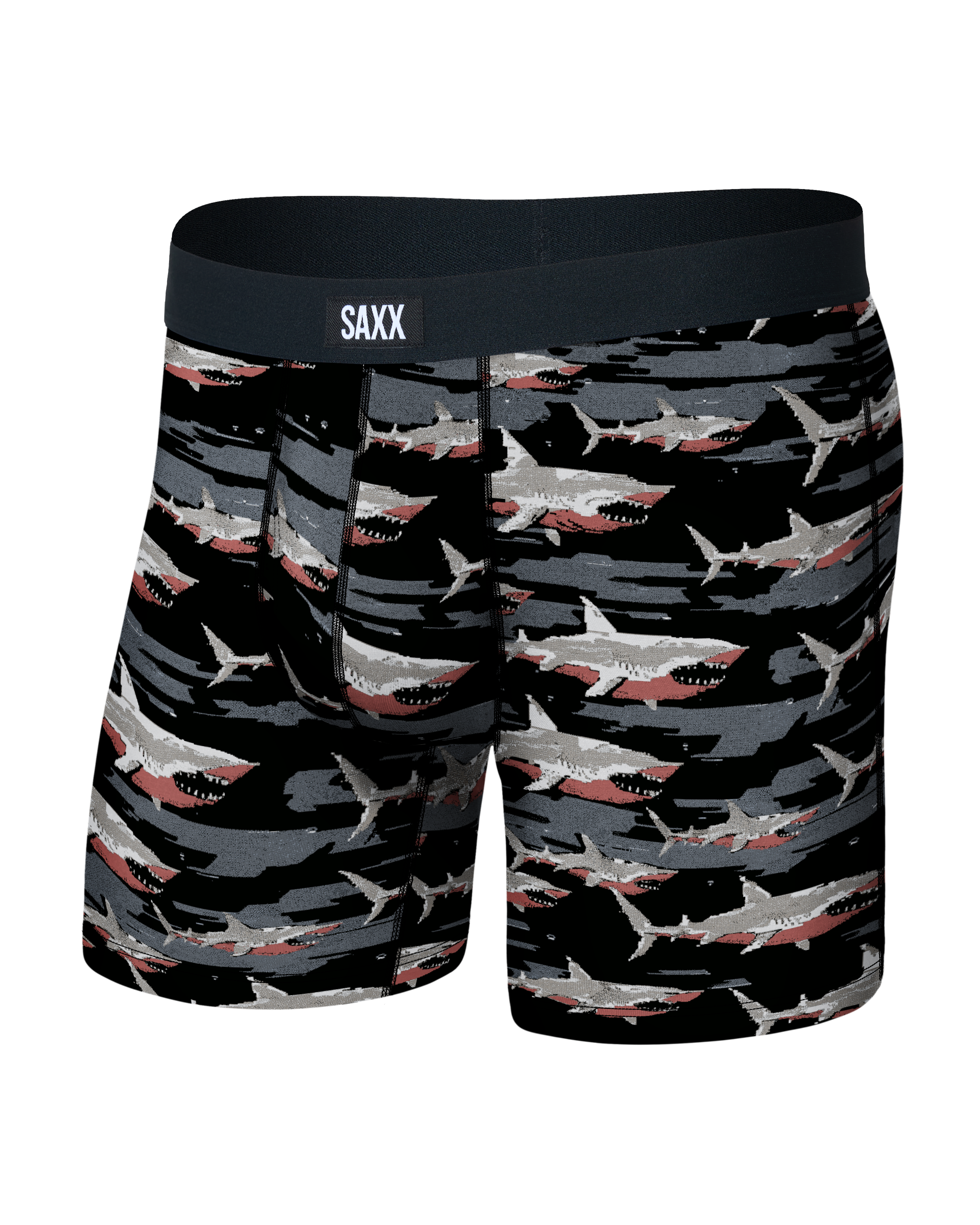 Front of Daytripper Comfort Stretch Boxer Brief in Big Byte-Black