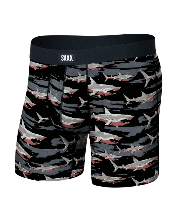 Front of Daytripper Comfort Stretch Boxer Brief in Big Byte-Black